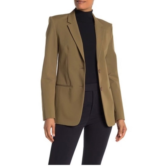HELMUT LANG Resin Rider Blazer in Green Sage Sz. 2 NWOT - Picture 3 of 13